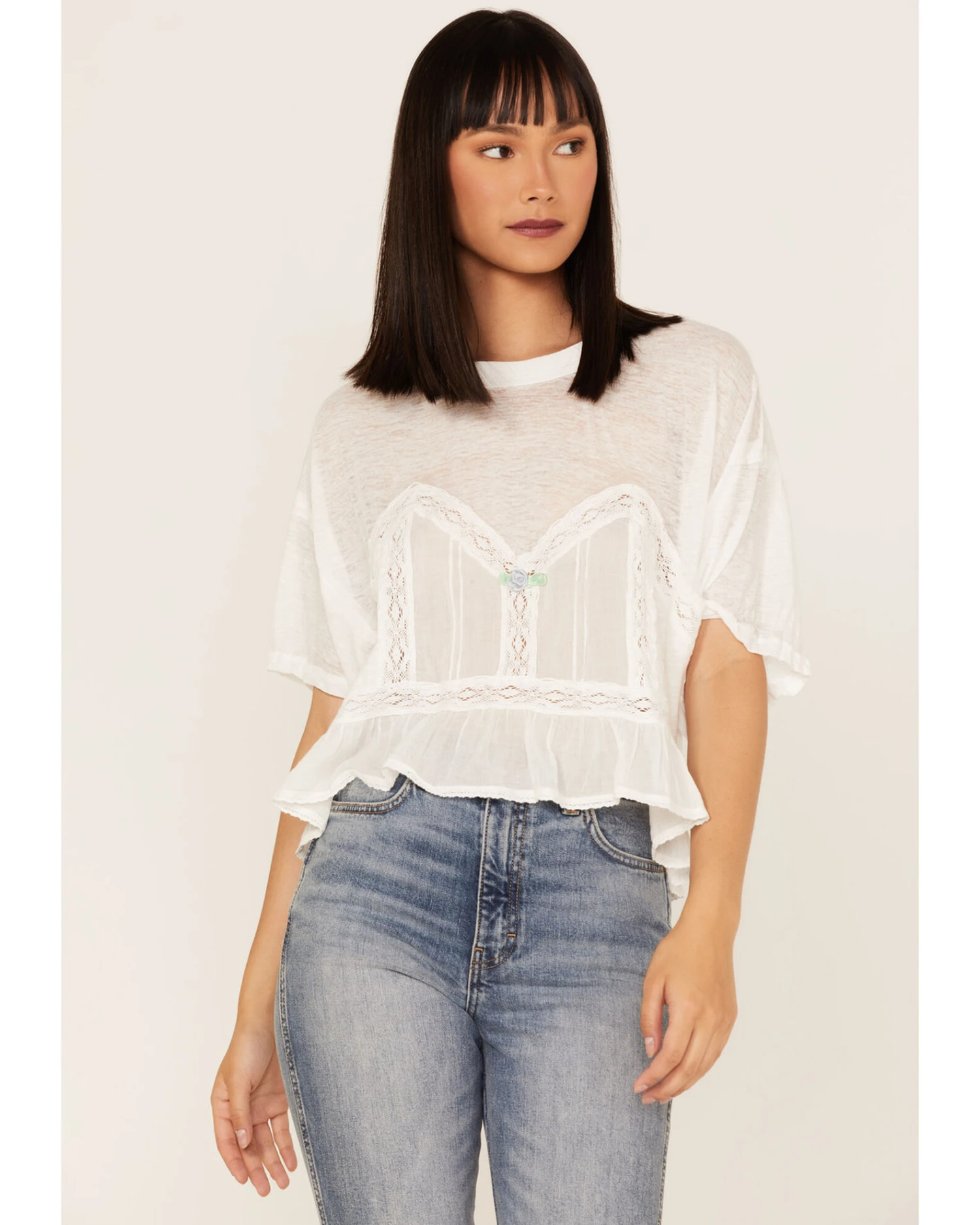 Free People Women's Fall In Love Tee 3 Free People Women's Fall In Love Tee