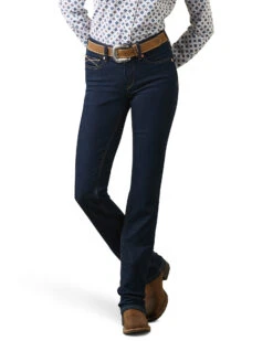Ariat Women's R.E.A.L. Dark Wash Mid Rise Ella Stretch Straight Jeans