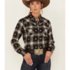 Ariat Women's R.E.A.L. Southwestern Plaid Print Thunderstorm Long Sleeve Snap Western Shirt -Ladies Western Cowboy 2000377708 001 P1