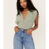 Free People Women's Aria Ruched Corset Crop Top 2 Free People Women's Aria Ruched Corset Crop Top -Ladies Western Cowboy 2000378055 341 P1