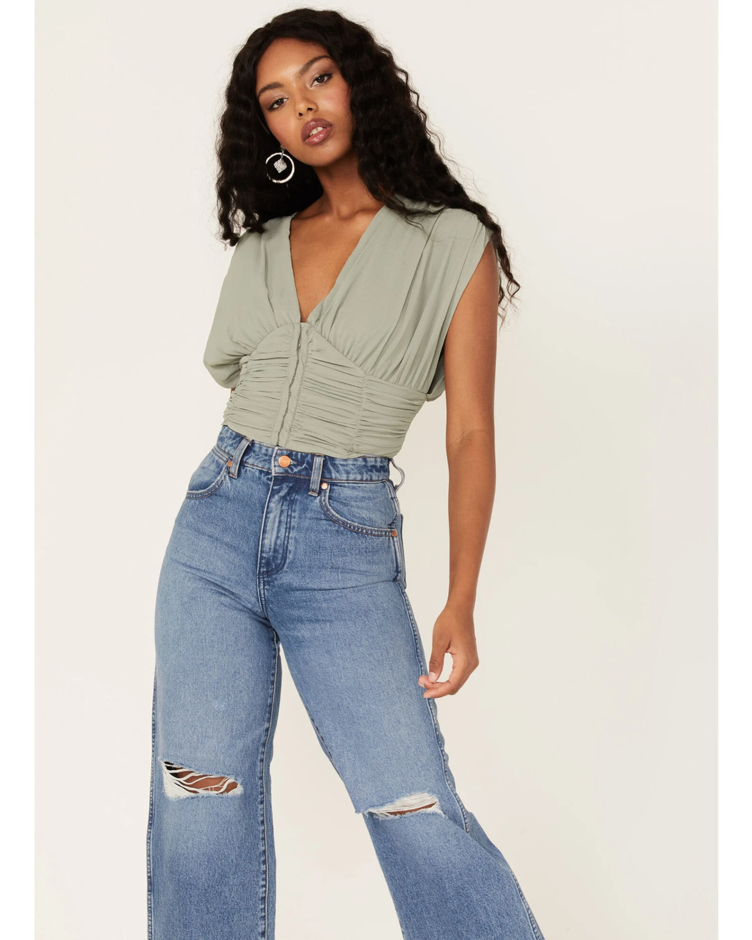 Free People Women's Aria Ruched Corset Crop Top 4 Free People Women's Aria Ruched Corset Crop Top - Image 2