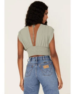 Free People Women's Aria Ruched Corset Crop Top 9 Free People Women's Aria Ruched Corset Crop Top -Ladies Western Cowboy 2000378055 341 P4