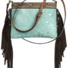 M & F Western Women's Metallic Hair-On Hide & Tooled Leather Fringe Crossbody 1 M & F Western Women's Metallic Hair-On Hide & Tooled Leather Fringe Crossbody -Ladies Western Cowboy 2000379138 440 P1