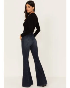 Shyanne Women's Dark Wash High Rise Eden Stretch Flare Jeans 8 Shyanne Women's Dark Wash High Rise Eden Stretch Flare Jeans -Ladies Western Cowboy 2000381364 416 P3