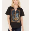 Idyllwind Women's Guitar Cutout Short Sleeve Graphic Tee 2 Idyllwind Women's Guitar Cutout Short Sleeve Graphic Tee -Ladies Western Cowboy 2000381375 001 P1