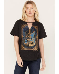 Idyllwind Women's Guitar Cutout Short Sleeve Graphic Tee