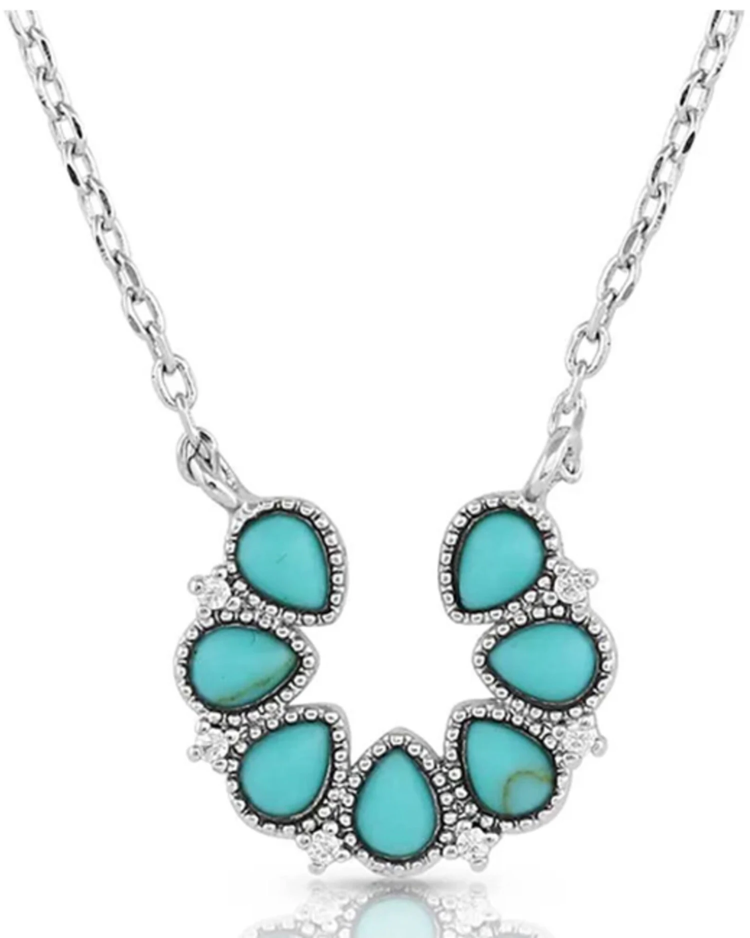 Montana Silversmiths Women's Lucky Seven Turquoise Necklace 3 Montana Silversmiths Women's Lucky Seven Turquoise Necklace