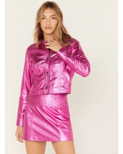 Idyllwind Women's Taylor Studded Metallic Leather Jacket