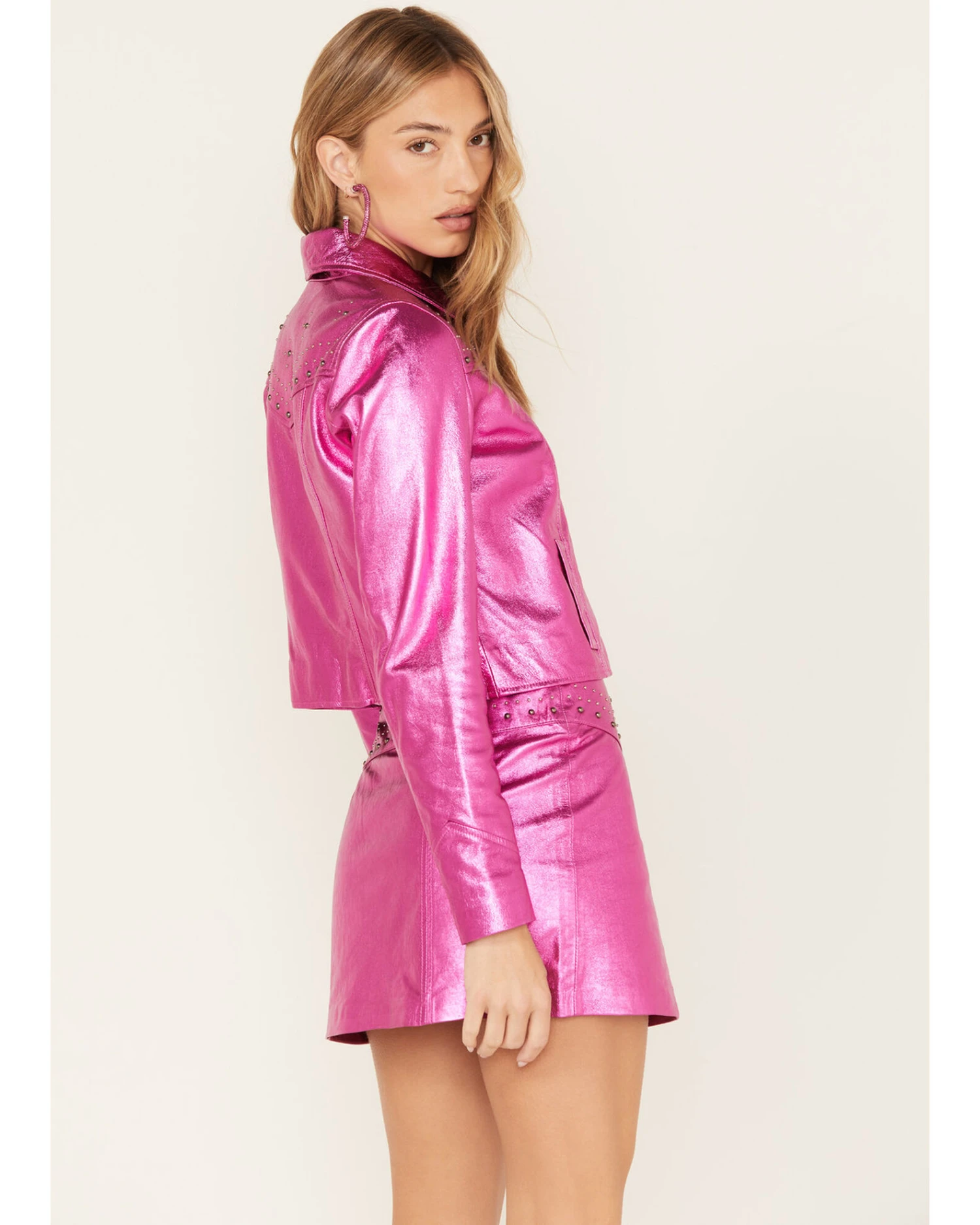 Idyllwind Women's Taylor Studded Metallic Leather Jacket 6 Idyllwind Women's Taylor Studded Metallic Leather Jacket - Image 4