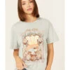Youth In Revolt Women's The Long Way Short Sleeve Graphic Tee 2 Youth In Revolt Women's The Long Way Short Sleeve Graphic Tee -Ladies Western Cowboy 2000381475 442 P1