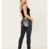 Miss Me Women's Dark Wash Mid Rise Embroidered Feather Skinny Jeans -Ladies Western Cowboy 2000381760 400 P1
