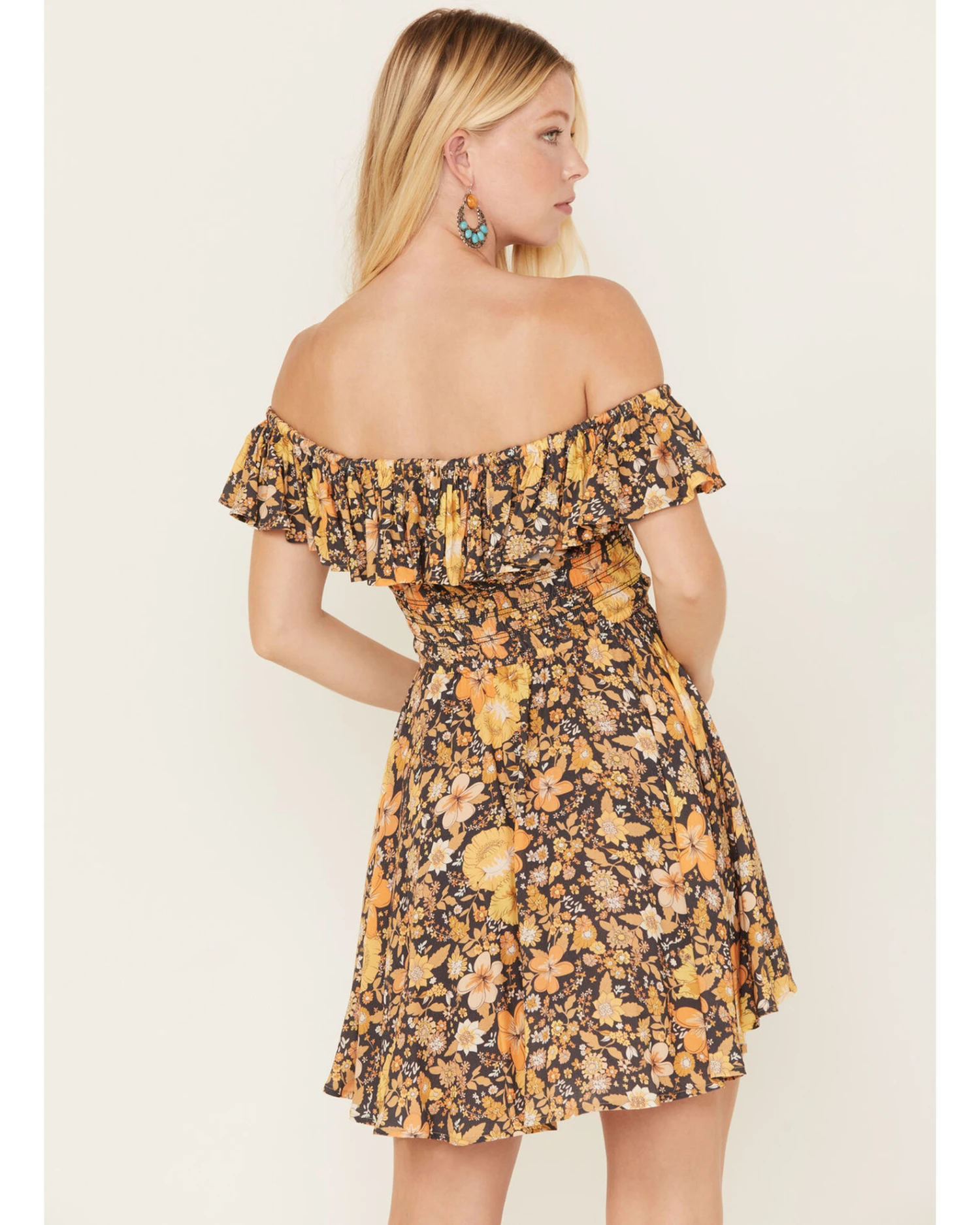 Spell Women's Hibiscus Lane Off-Shoulder Sun Dress 6 Spell Women's Hibiscus Lane Off-Shoulder Sun Dress - Image 4