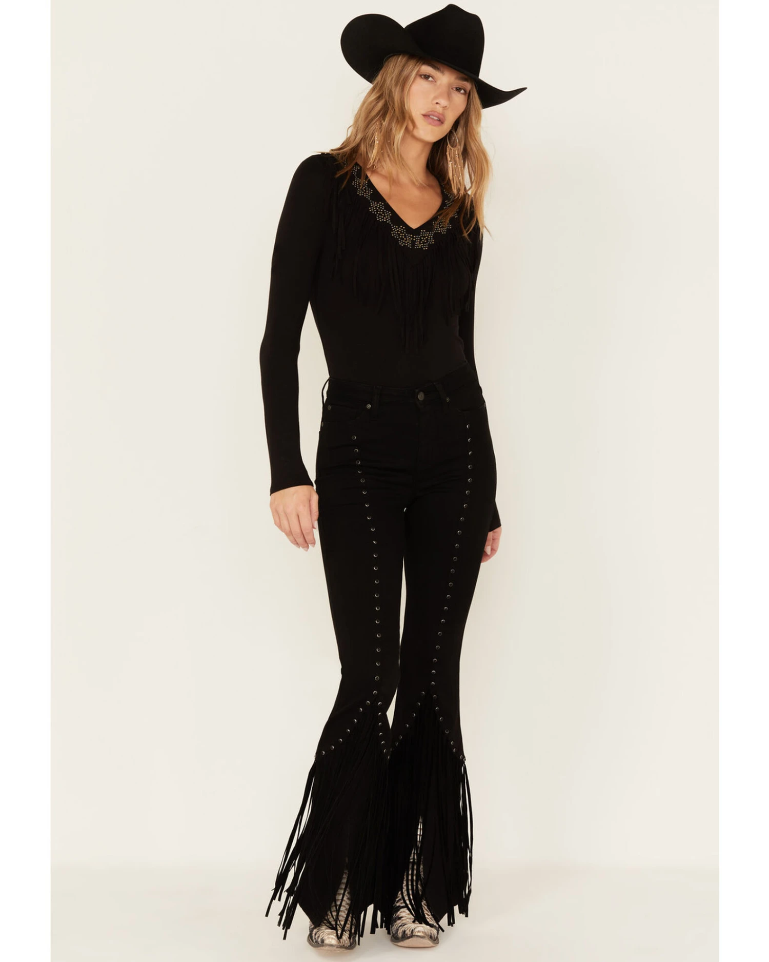 Idyllwind Women's Fringe & Embellished High Risin' Stretch Flare Jeans 3 Idyllwind Women's Fringe & Embellished High Risin' Stretch Flare Jeans