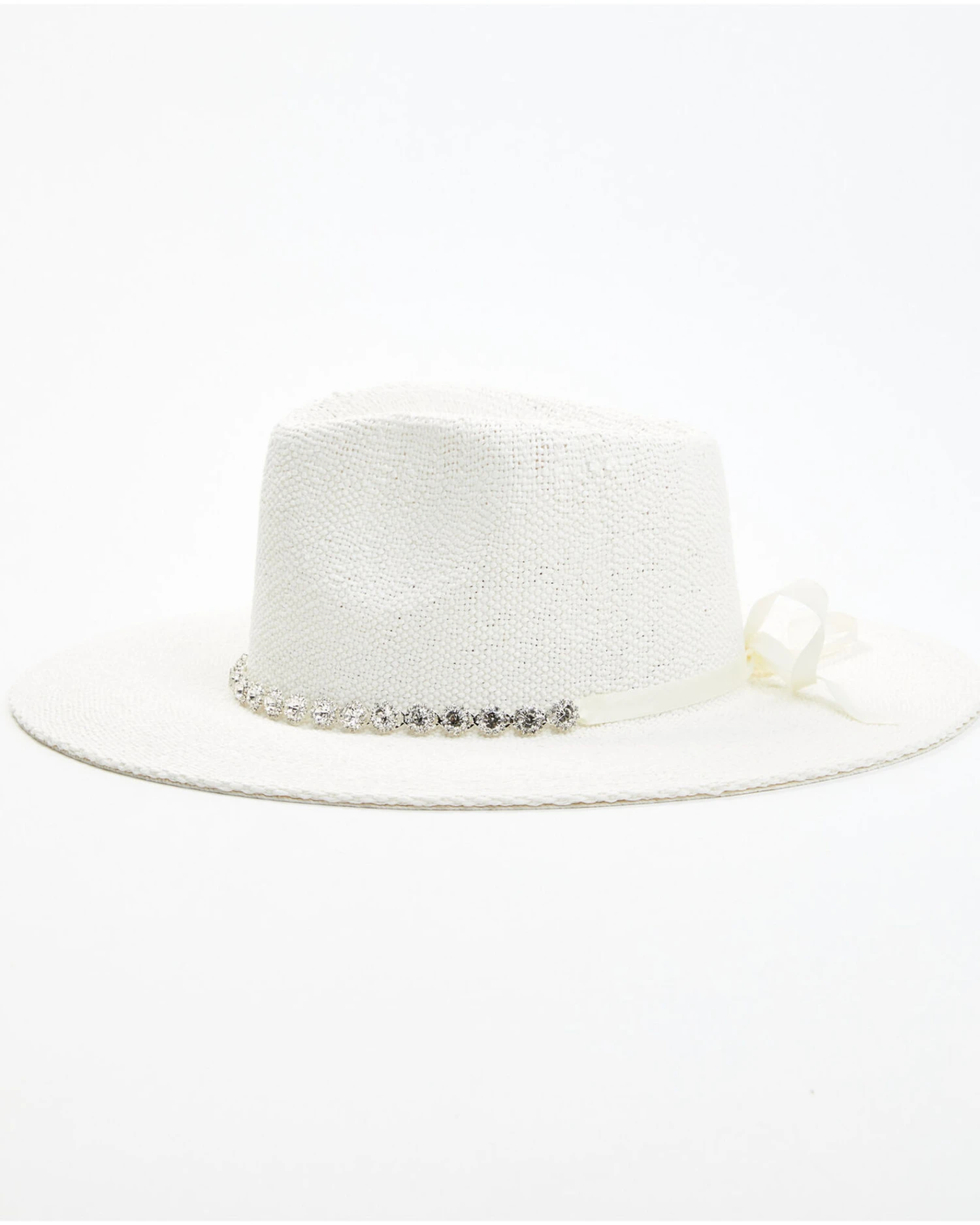 Nikki Beach Women's White Krystal Australian Toyo Fedora Hat 5 Nikki Beach Women's White Krystal Australian Toyo Fedora Hat - Image 3