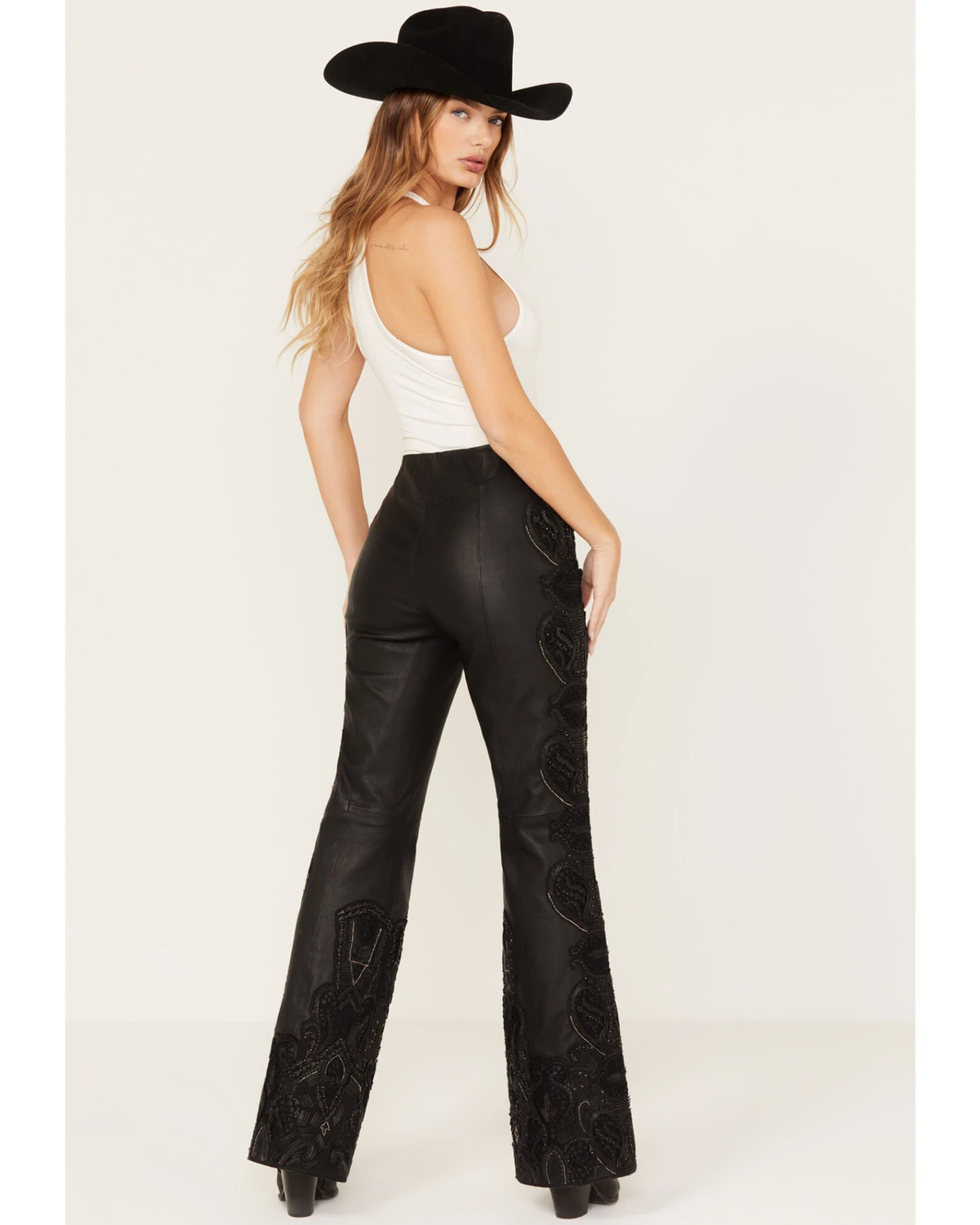 Wonderwest Women's Studded Leather Pant 5 Wonderwest Women's Studded Leather Pant - Image 3