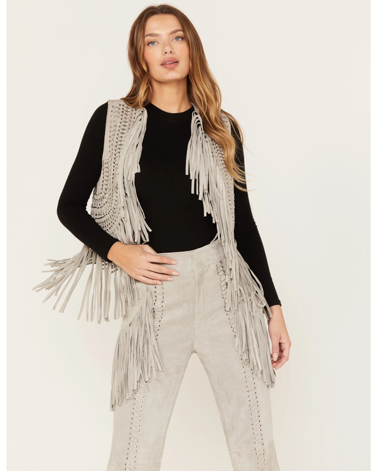 Wonderwest Women's Suede Fringe Vest 3 Wonderwest Women's Suede Fringe Vest