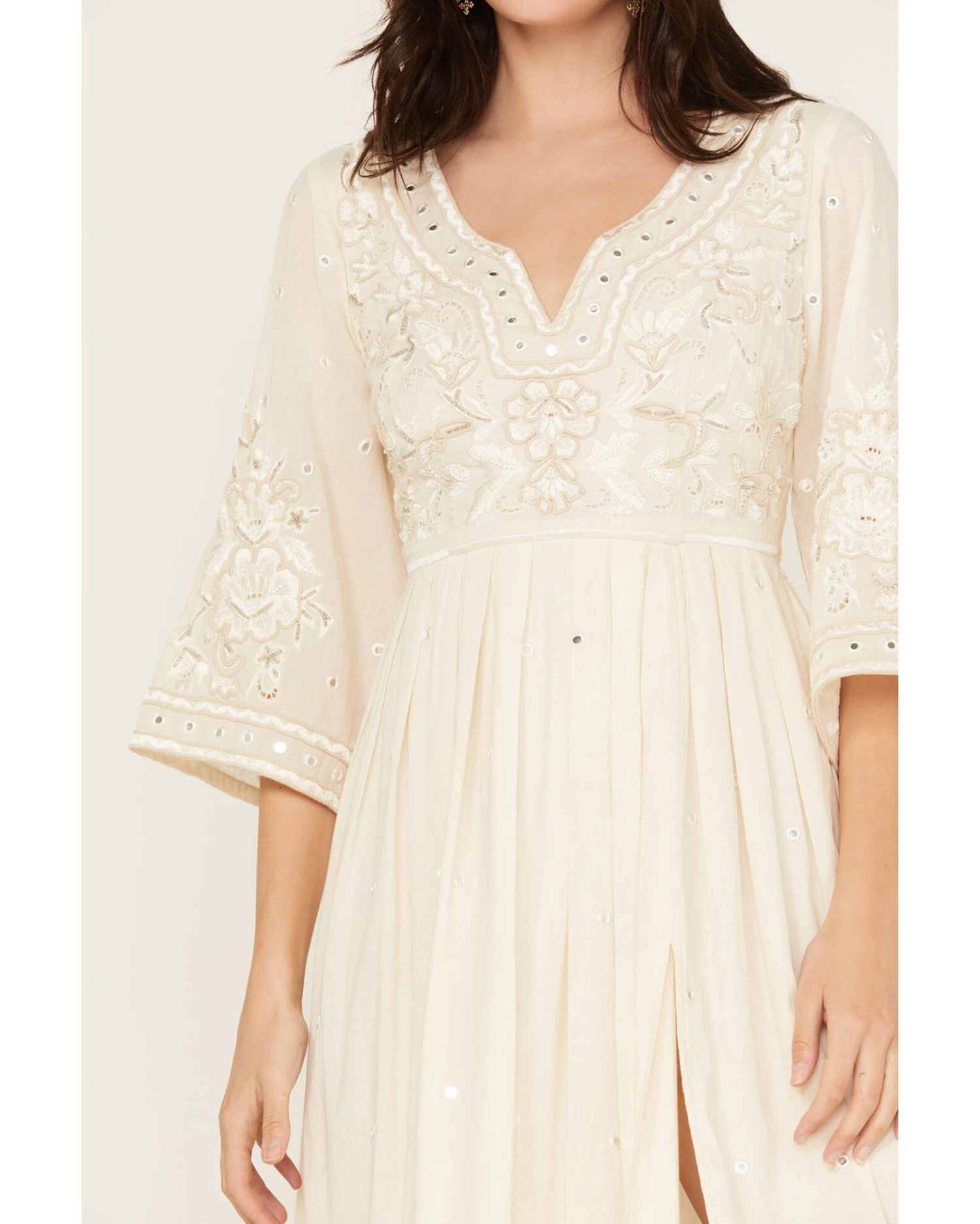 Shyanne Women's Mirror Embellished Bridal Maxi Dress 5 Shyanne Women's Mirror Embellished Bridal Maxi Dress - Image 3