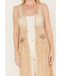 Shyanne Women's Macrame Fringe Vest -Ladies Western Cowboy 2000382831 251 P3