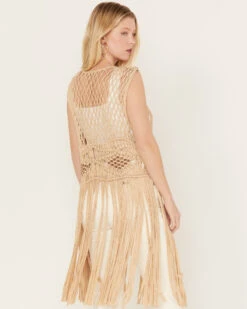 Shyanne Women's Macrame Fringe Vest -Ladies Western Cowboy 2000382831 251 P4
