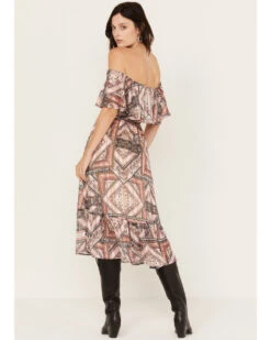 Shyanne Women's Off The Shoulder Ruffle Midi Dress 9 Shyanne Women's Off The Shoulder Ruffle Midi Dress -Ladies Western Cowboy 2000382840 202 P4