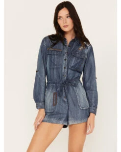 Cleo + Wolf Women's Denim Romper