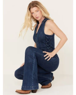 Idyllwind Women's Barlow Lace-Up Denim Jumpsuit