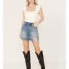 Idyllwind Women's Baryywood High Rise Denim Rhinestone Skirt -Ladies Western Cowboy 2000383309 414 P1