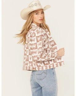 Wrangler Women's Heritage Signature Print Cut Off Jacket 9 Wrangler Women's Heritage Signature Print Cut Off Jacket -Ladies Western Cowboy 2000383486 200 P4