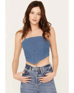 Wrangler Women's Dark Wash Denim Kassidy Bandana Top