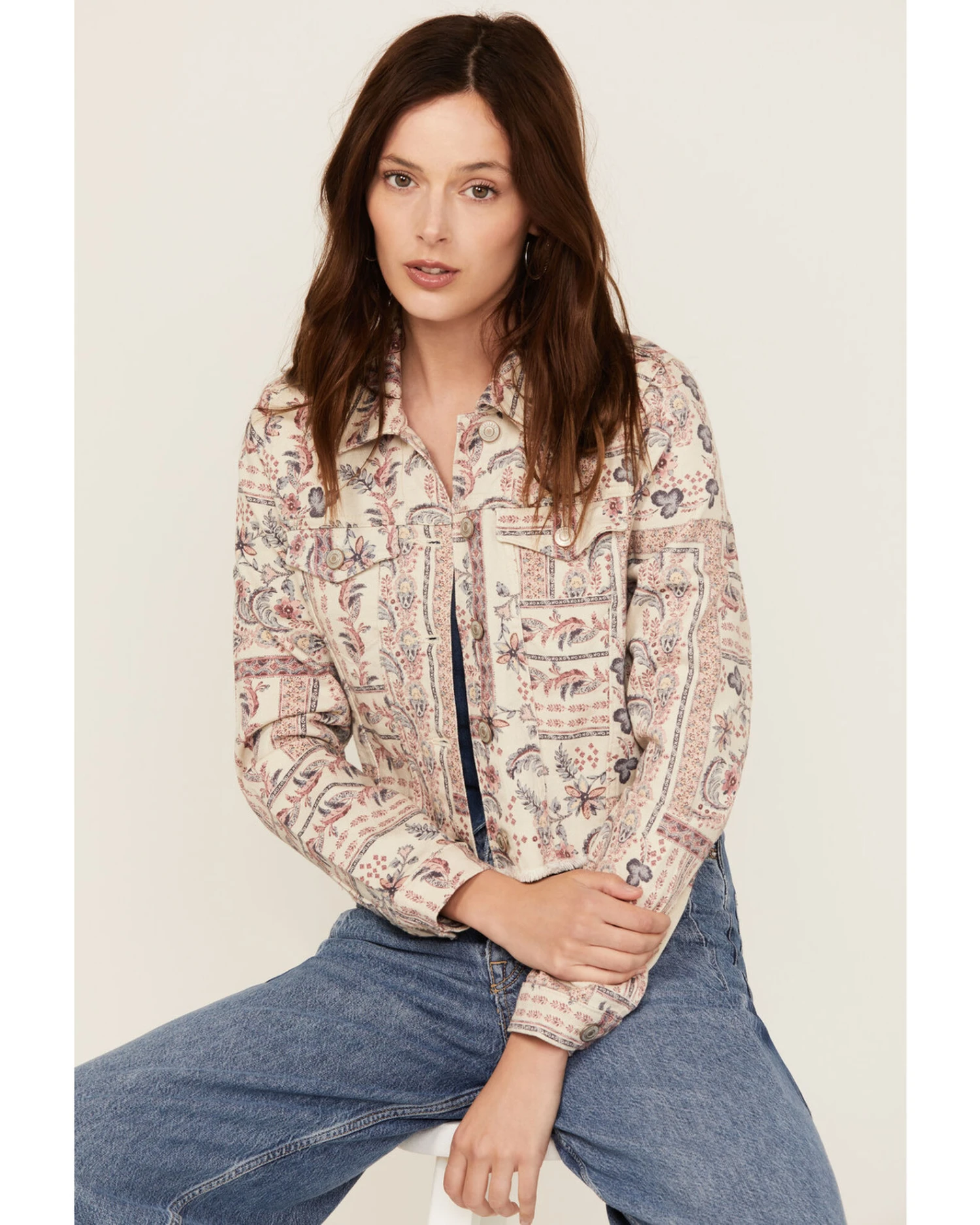 Shyanne Women's Americana Print Denim Jacket 3 Shyanne Women's Americana Print Denim Jacket