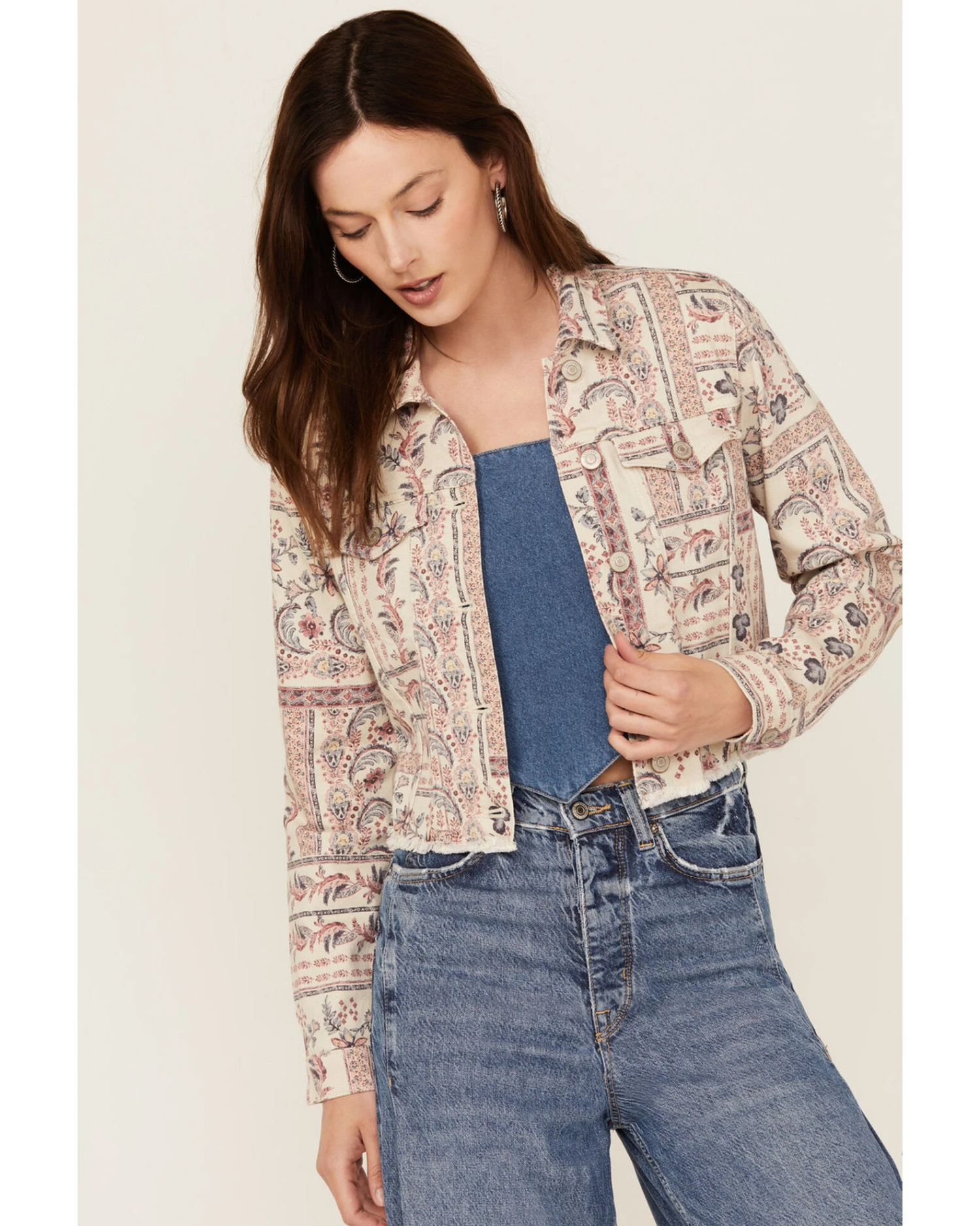 Shyanne Women's Americana Print Denim Jacket 4 Shyanne Women's Americana Print Denim Jacket - Image 2