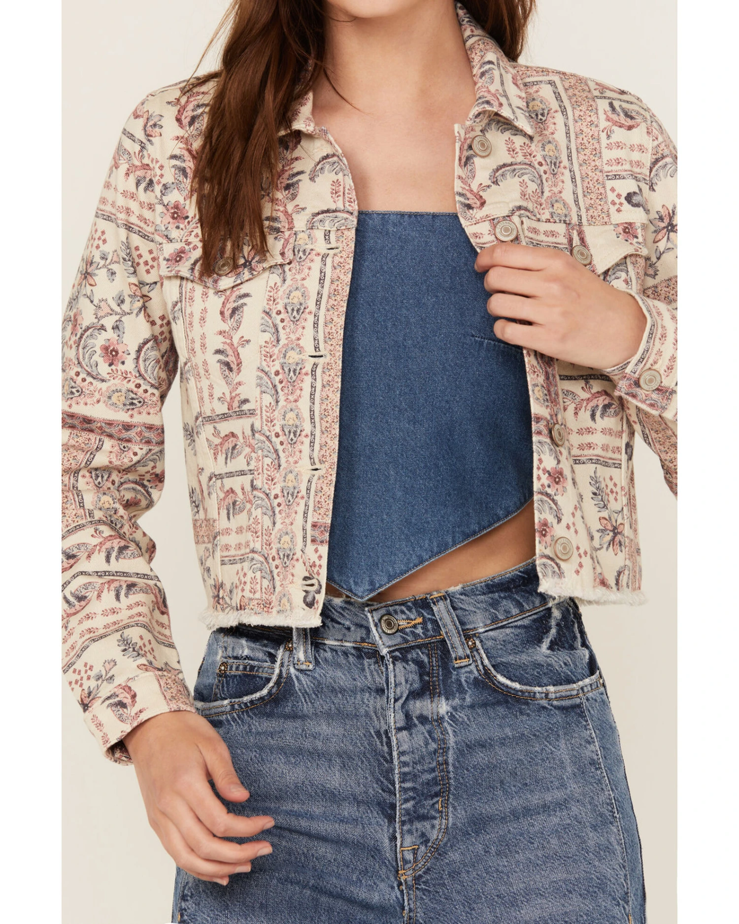 Shyanne Women's Americana Print Denim Jacket 5 Shyanne Women's Americana Print Denim Jacket - Image 3