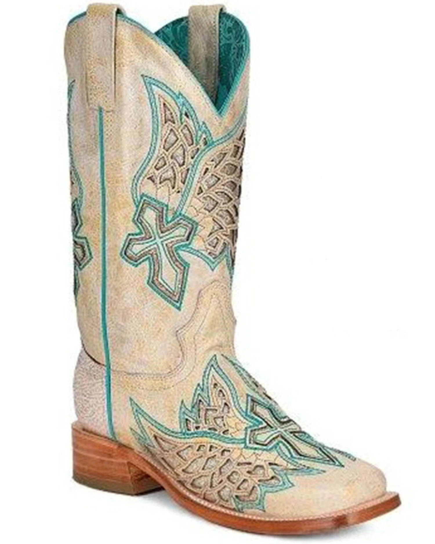 Corral Women's Cross Western Boots - Broad Square Toe 3 Corral Women's Cross Western Boots - Broad Square Toe