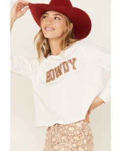 Blended Women's Howdy Sequin Graphic Long Sleeve Tee