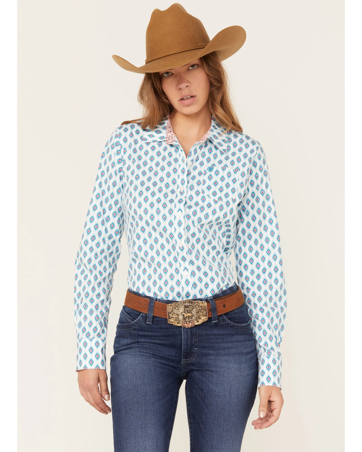 Ariat Women's Kirby Day Dreamer Print Button Down Long Sleeve Western Shirt 3 Ariat Women's Kirby Day Dreamer Print Button Down Long Sleeve Western Shirt