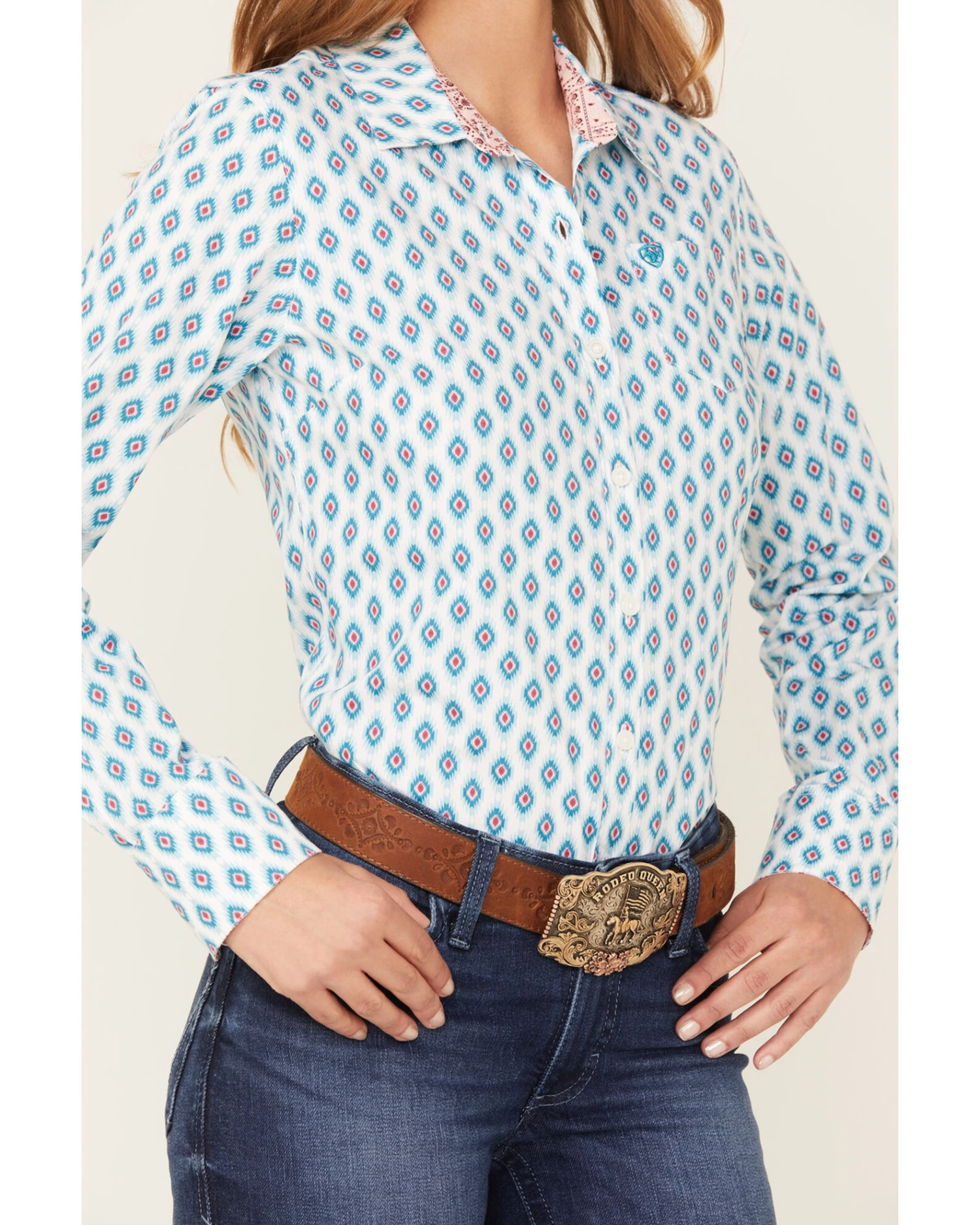 Ariat Women's Kirby Day Dreamer Print Button Down Long Sleeve Western Shirt 5 Ariat Women's Kirby Day Dreamer Print Button Down Long Sleeve Western Shirt - Image 3