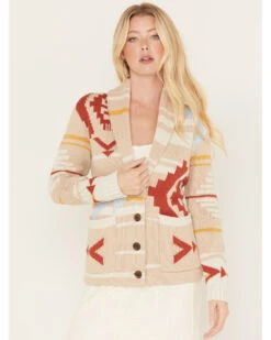 Pendleton Women's Multicolored Print Taos Graphic Cardigan 