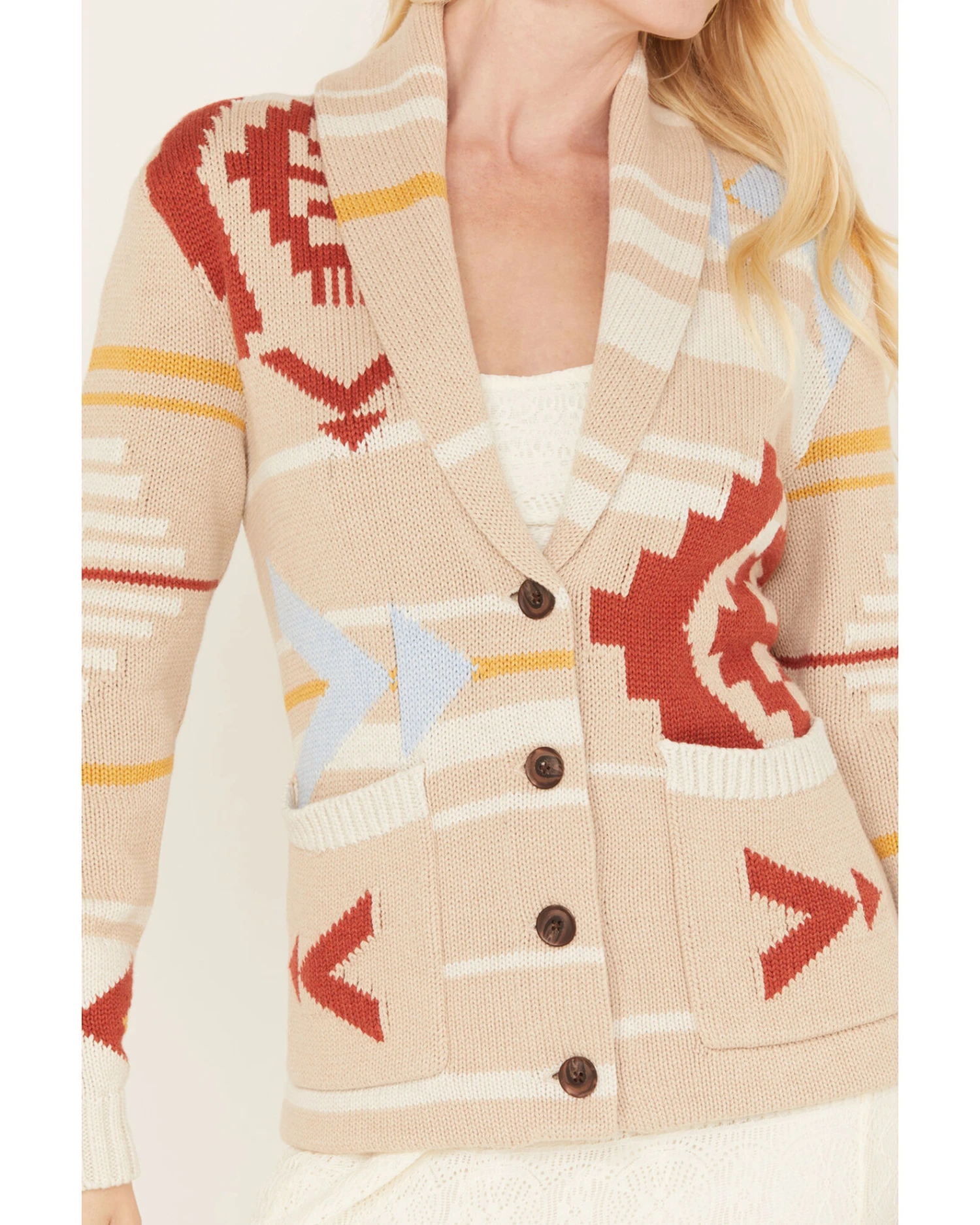 Pendleton Women's Multicolored Print Taos Graphic Cardigan 5 Pendleton Women's Multicolored Print Taos Graphic Cardigan - Image 3