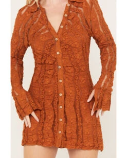 Free People Women's Shayla Lace Mini Dress 8 Free People Women's Shayla Lace Mini Dress -Ladies Western Cowboy 2000385492 800 P3