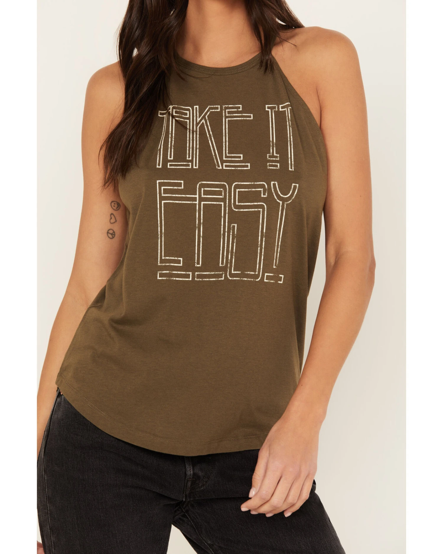 Cleo + Wolf Women's Take It Easy Racer Back Tank 5 Cleo + Wolf Women's Take It Easy Racer Back Tank - Image 3