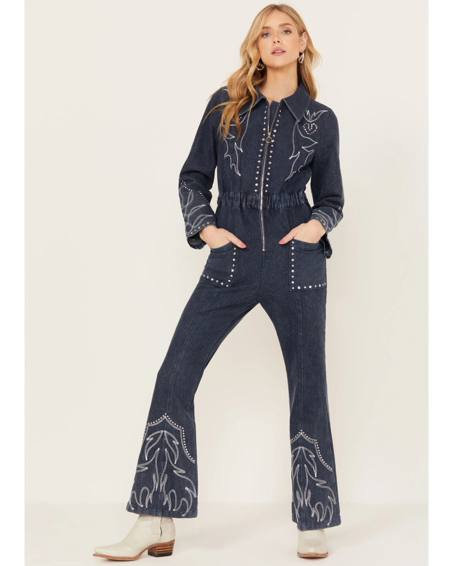 Understated Leather Women's Daredevil Denim Jumpsuit 3 Understated Leather Women's Daredevil Denim Jumpsuit