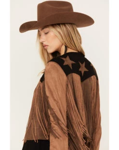Vocal Women's Star Faux Fringe Jacket -Ladies Western Cowboy 2000386539 200 P3