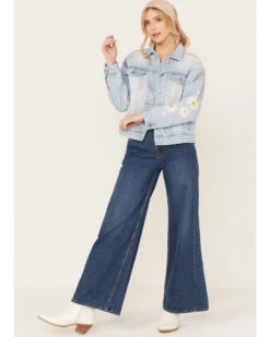 Driftwood Women's Light Wash Daisy Daydreaming Denim Jacket -Ladies Western Cowboy 2000387009 412 P4