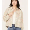 Free People Women's Floral Printed Denim Jacket -Ladies Western Cowboy 2000387533 103 P1