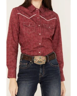 Ely Walker Women's Long Sleeve Paisley Print Western Pearl Snap Shirt 8 Ely Walker Women's Long Sleeve Paisley Print Western Pearl Snap Shirt -Ladies Western Cowboy 2000387665 600 P3