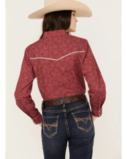 Ely Walker Women's Long Sleeve Paisley Print Western Pearl Snap Shirt 9 Ely Walker Women's Long Sleeve Paisley Print Western Pearl Snap Shirt -Ladies Western Cowboy 2000387665 600 P4