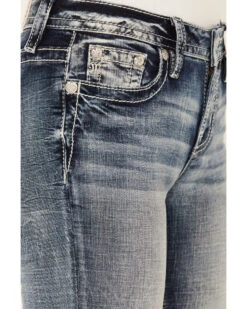 Miss Me Women's Medium Wash Mid Rise Americana Dreamcatcher Stretch Bootcut Jeans 9 Miss Me Women's Medium Wash Mid Rise Americana Dreamcatcher Stretch Bootcut Jeans -Ladies Western Cowboy 2000388616 420 P4