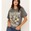 Youth In Revolt Women's Jackson Hideout Skeleton Short Sleeve Graphic T-Shirt -Ladies Western Cowboy 2000389463 022 P1