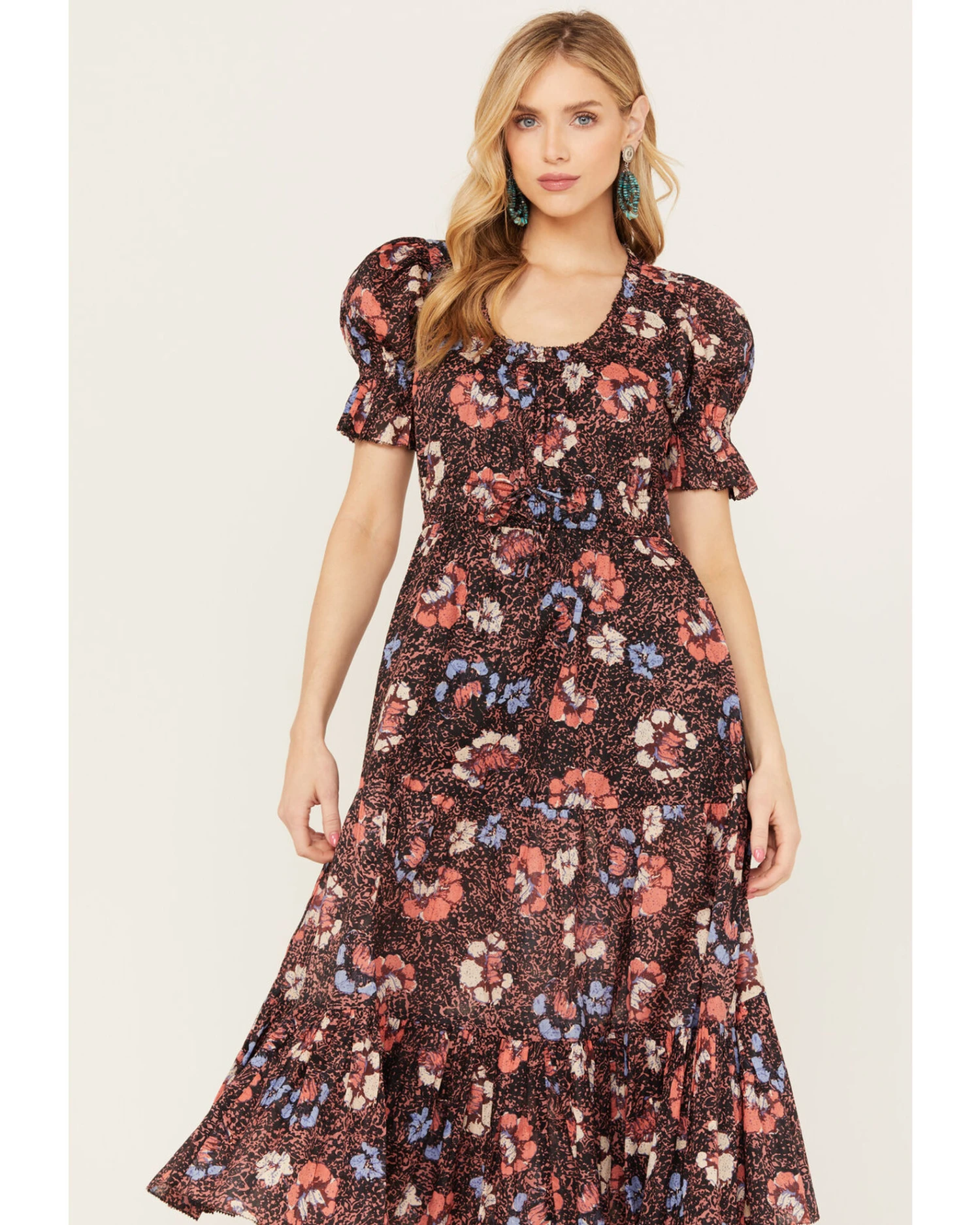 Cleobella Women's Multicolored Floral Caroline Midi Dress 4 Cleobella Women's Multicolored Floral Caroline Midi Dress - Image 2