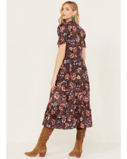 Cleobella Women's Multicolored Floral Caroline Midi Dress 9 Cleobella Women's Multicolored Floral Caroline Midi Dress -Ladies Western Cowboy 2000389553 900 P4